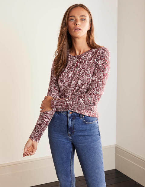 Pull Eldon en coton - Acajou, vague zèbre Pull Eldon en coton - Acajou, vague zèbre