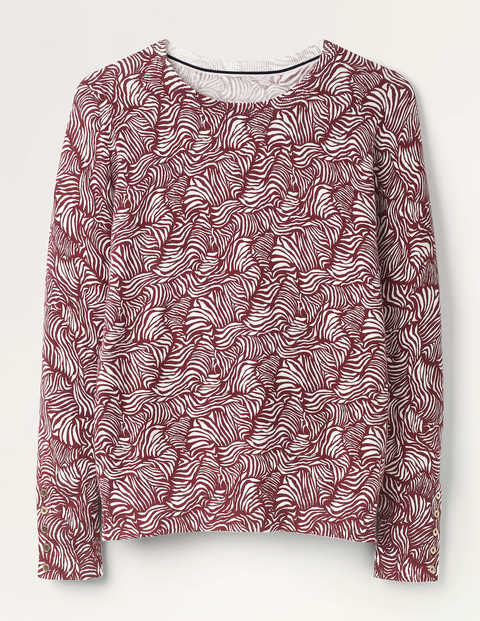 Pull Eldon en coton - Acajou, vague zèbre Pull Eldon en coton - Acajou, vague zèbre