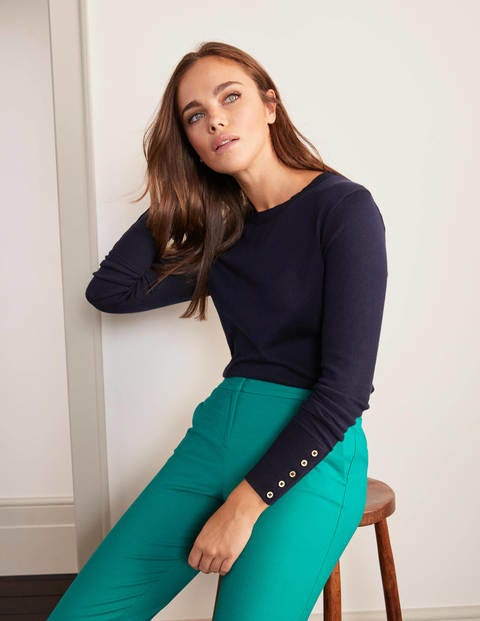 Eldon Cotton Jumper - Navy Eldon Cotton Jumper - Navy