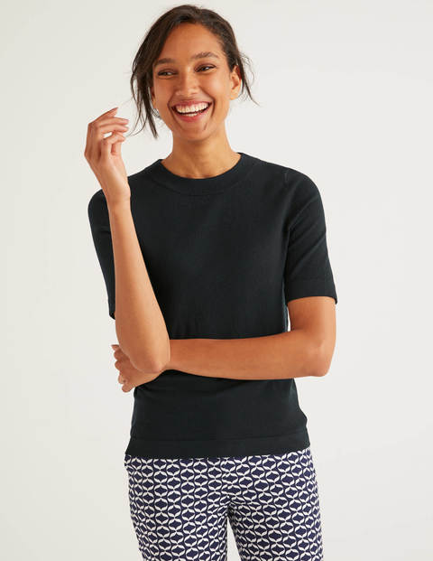 Abingdon Cotton Knitted Tee - Black Abingdon Cotton Knitted Tee - Black