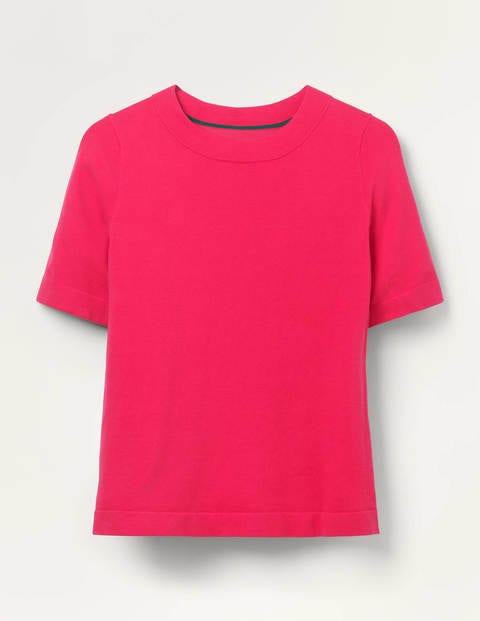 Abingdon Cotton Knitted Tee - Carnival Pink Abingdon Cotton Knitted Tee - Carnival Pink