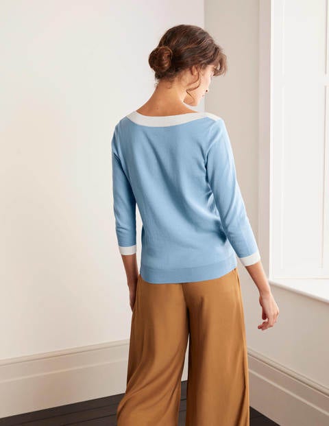 Gloucester Cotton Jumper - Frosted Blue Gloucester Cotton Jumper - Frosted Blue