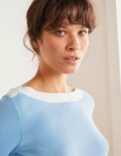 Gloucester Cotton Jumper - Frosted Blue Gloucester Cotton Jumper - Frosted Blue