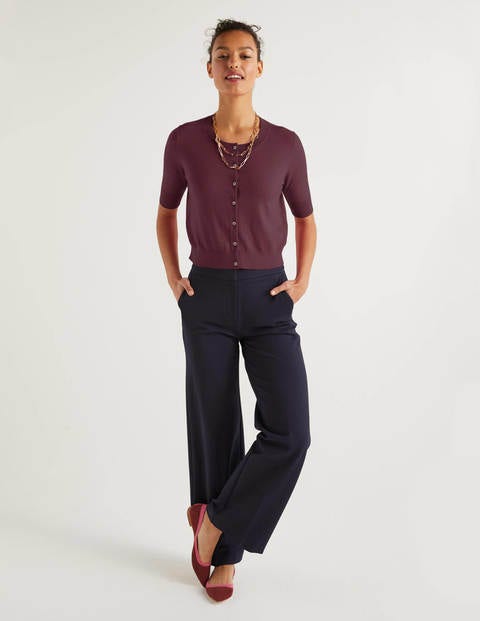 Favourite Crop Cardigan - Maroon Favourite Crop Cardigan - Maroon