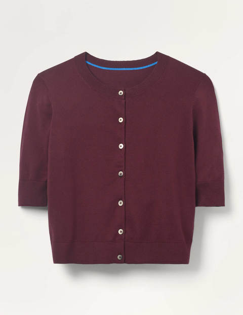 Favourite Crop Cardigan - Maroon Favourite Crop Cardigan - Maroon