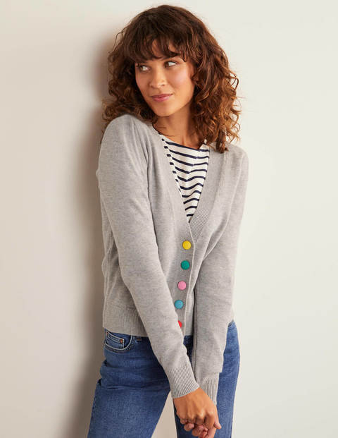 Allendale Button Cardigan - Grey Melange Allendale Button Cardigan - Grey Melange