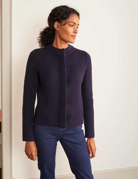 Claudia Cropped Coatigan - Navy Claudia Cropped Coatigan - Navy