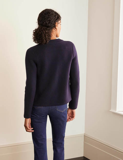 Claudia Cropped Coatigan - Navy Claudia Cropped Coatigan - Navy