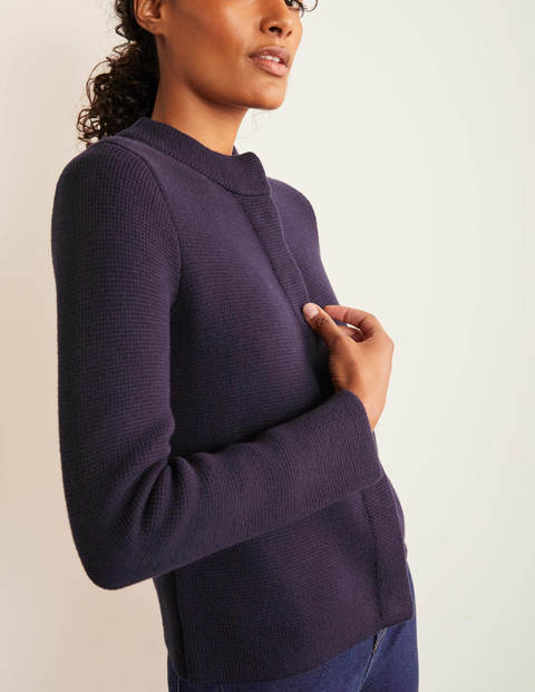 Claudia Cropped Coatigan - Navy Claudia Cropped Coatigan - Navy