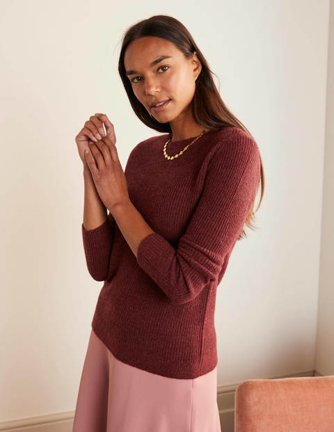 Rosslyn Flauschiger Pullover - Rotbraun Rosslyn Flauschiger Pullover - Rotbraun