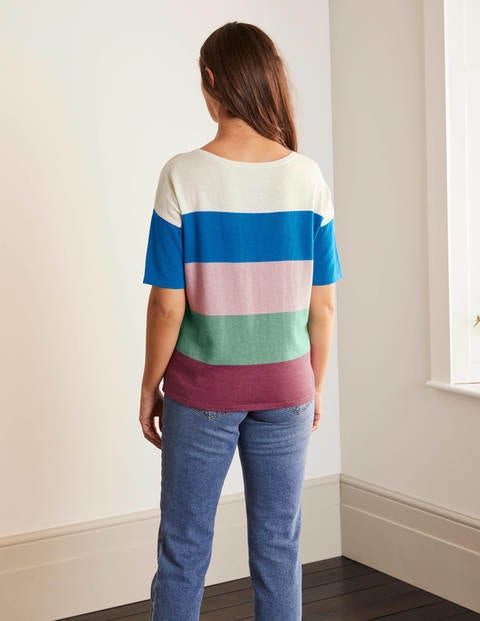 Berkeley Strick-T-Shirt - Bunt, Gestreift Berkeley Strick-T-Shirt - Bunt, Gestreift