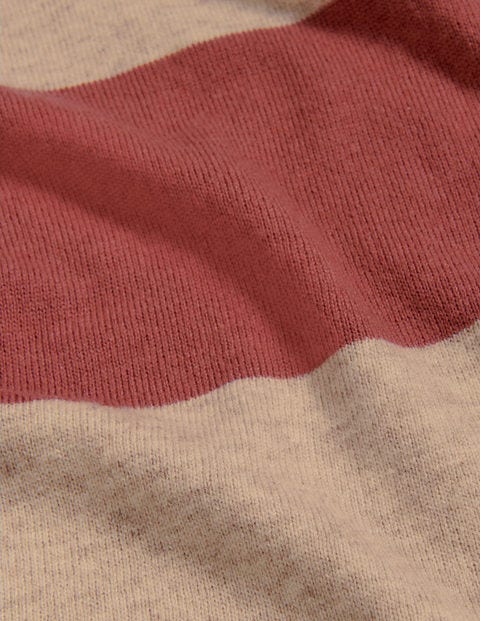 Berkeley Knitted Tee - Dusty Rose, Oatmeal Stripe Berkeley Knitted Tee - Dusty Rose, Oatmeal Stripe