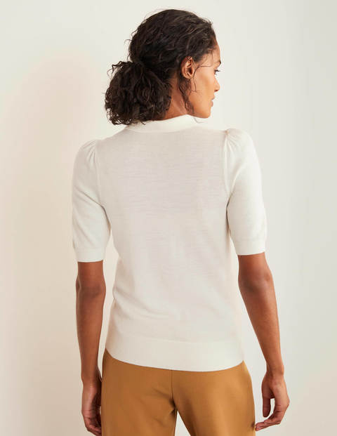 Kemsley Merino Collared Jumper - Ivory Kemsley Merino Collared Jumper - Ivory