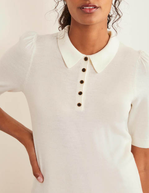 Kemsley Merino Collared Jumper - Ivory Kemsley Merino Collared Jumper - Ivory