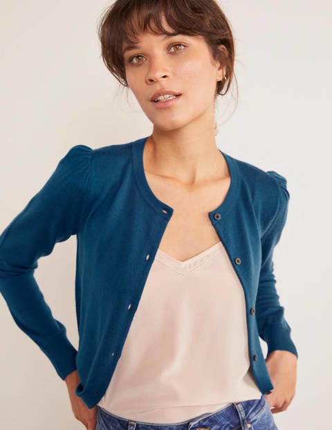 Stowe Merino Cardigan - Rich Teal Stowe Merino Cardigan - Rich Teal