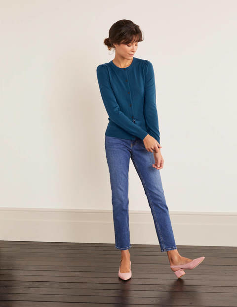 Stowe Merino Cardigan - Rich Teal Stowe Merino Cardigan - Rich Teal