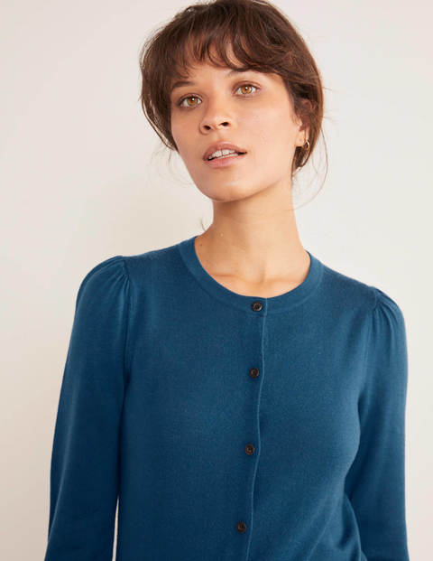 Stowe Merino Cardigan - Rich Teal Stowe Merino Cardigan - Rich Teal