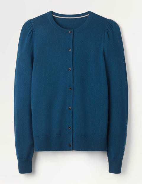 Stowe Merino Cardigan - Rich Teal Stowe Merino Cardigan - Rich Teal