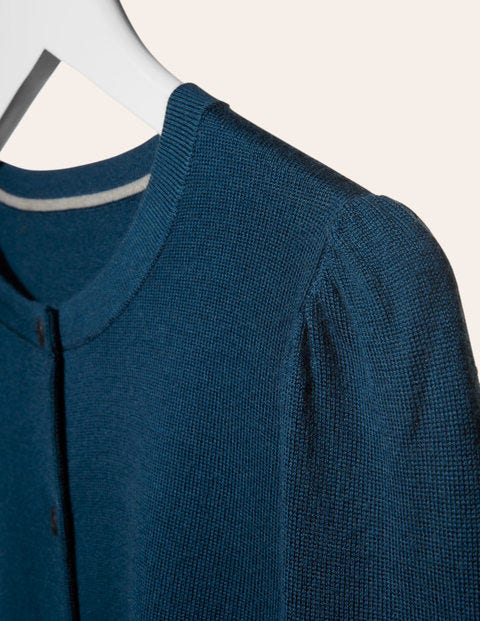 Stowe Merino Cardigan - Rich Teal Stowe Merino Cardigan - Rich Teal