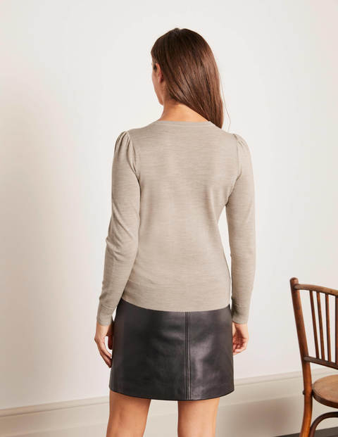Stowe Merino Cardigan - Oatmeal Melange Stowe Merino Cardigan - Oatmeal Melange