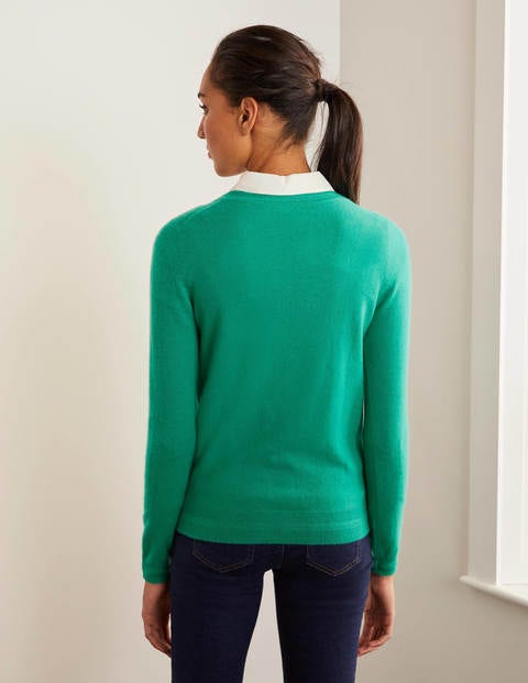 Cashmere Crew Cardigan - Wild Meadow Cashmere Crew Cardigan - Wild Meadow