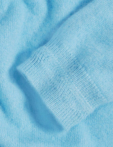 Kaschmircardigan mit Rundhalsausschnitt - Schottenrockblau Kaschmircardigan mit Rundhalsausschnitt - Schottenrockblau