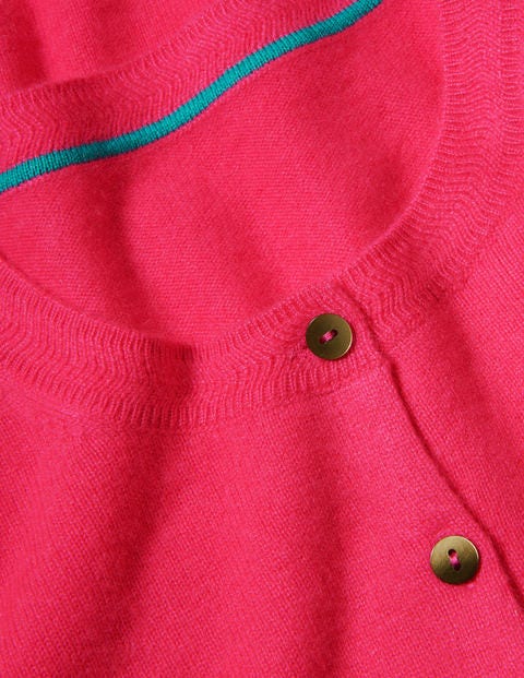 Cashmere Crew Cardigan - Carnival Pink Cashmere Crew Cardigan - Carnival Pink
