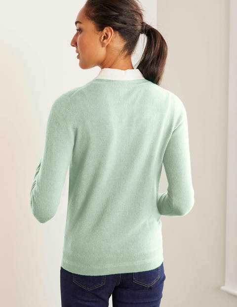 Cashmere Crew Cardigan - Mint Cake Cashmere Crew Cardigan - Mint Cake