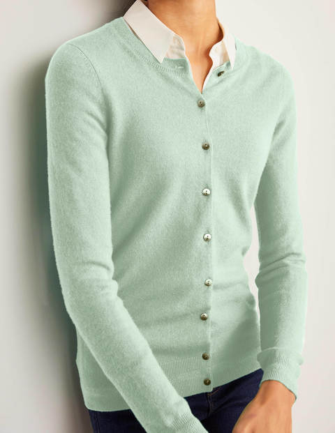 Cashmere Crew Cardigan - Mint Cake Cashmere Crew Cardigan - Mint Cake
