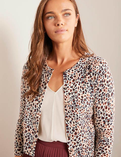 leopard cashmere cardigan