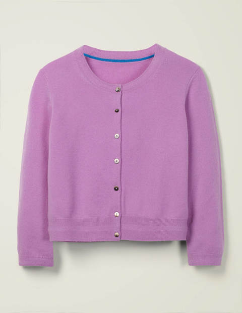Cashmere Crop Cardigan - Lupin Cashmere Crop Cardigan - Lupin