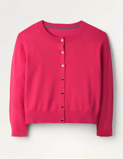 Cashmere Crop Cardigan - Carnival Pink Cashmere Crop Cardigan - Carnival Pink