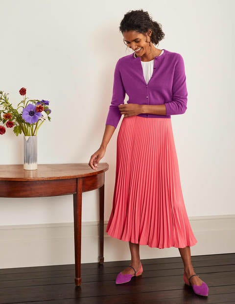 Cashmere Crop Cardigan - Jewel Purple Cashmere Crop Cardigan - Jewel Purple