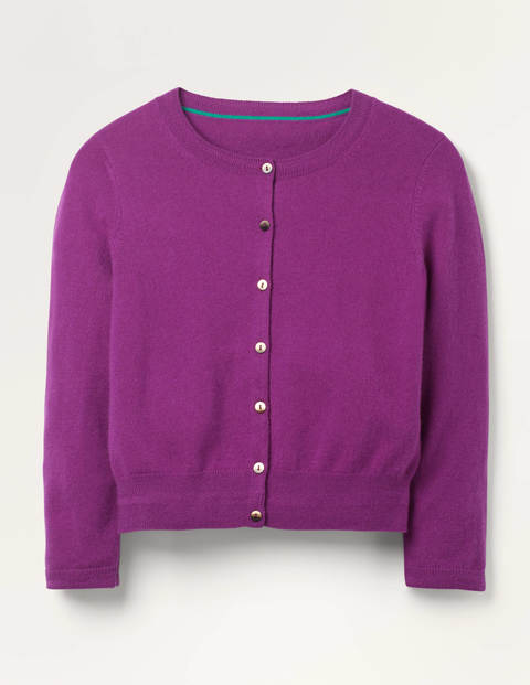purple cashmere cardigan