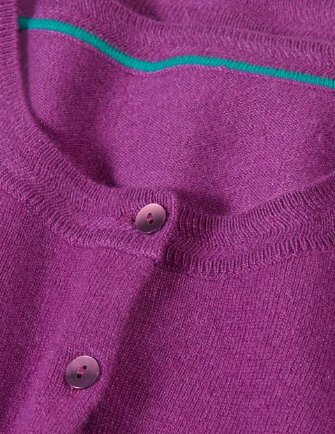 Cashmere Crop Cardigan - Jewel Purple Cashmere Crop Cardigan - Jewel Purple