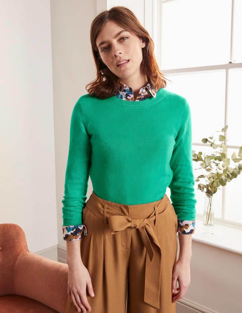 Cashmere Crew Neck Sweater - Wild Meadow Cashmere Crew Neck Sweater - Wild Meadow