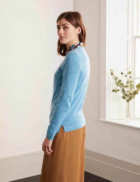 Pull col rond en cachemire - Bleu Lomond Pull col rond en cachemire - Bleu Lomond