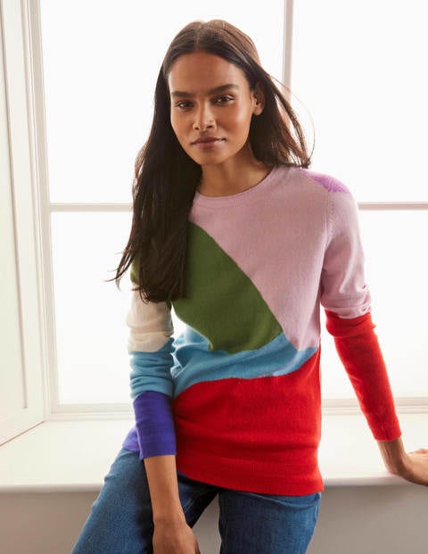Cashmere Crew Neck Jumper - Lomond Blue, Mirage Cashmere Crew Neck Jumper - Lomond Blue, Mirage