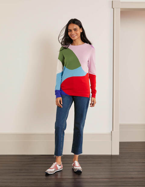 Cashmere Crew Neck Jumper - Lomond Blue, Mirage Cashmere Crew Neck Jumper - Lomond Blue, Mirage