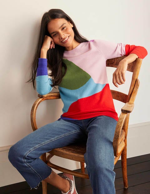 Cashmere Crew Neck Jumper - Lomond Blue, Mirage Cashmere Crew Neck Jumper - Lomond Blue, Mirage