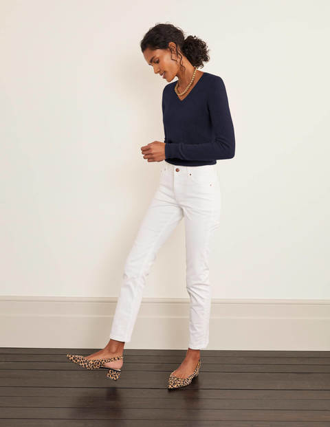 Cashmere V-neck Sweater - Navy Cashmere V-neck Sweater - Navy