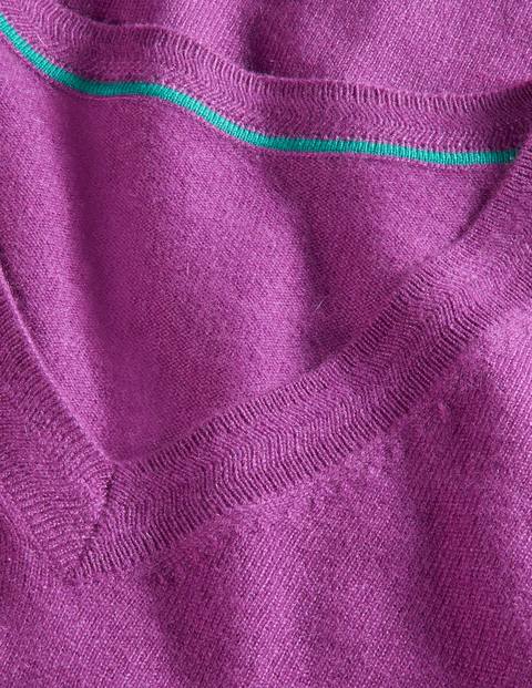 Cashmere V-neck Sweater - Jewel Purple Cashmere V-neck Sweater - Jewel Purple
