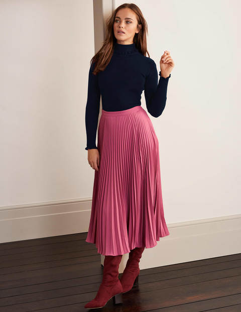 Frill Roll Neck Sweater - Navy Frill Roll Neck Sweater - Navy