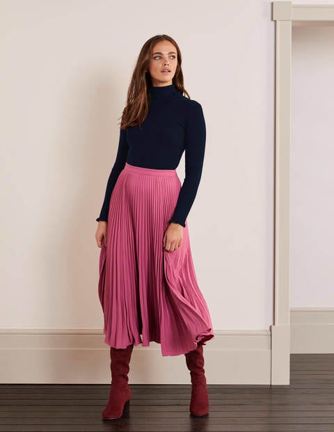 Frill Roll Neck Sweater - Navy Frill Roll Neck Sweater - Navy