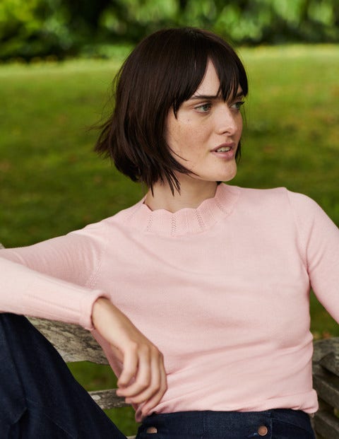 Hambleden Scallop Sweater - Milkshake Hambleden Scallop Sweater - Milkshake