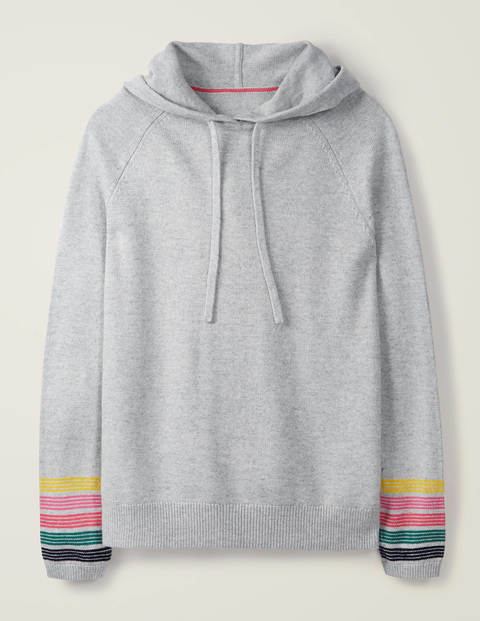 Morton Knitted Hoodie - Grey Melange Morton Knitted Hoodie - Grey Melange