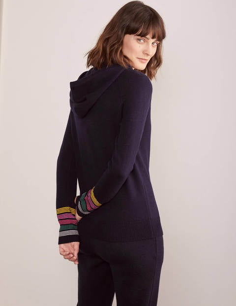 Morton Knitted Hoodie - Navy Morton Knitted Hoodie - Navy