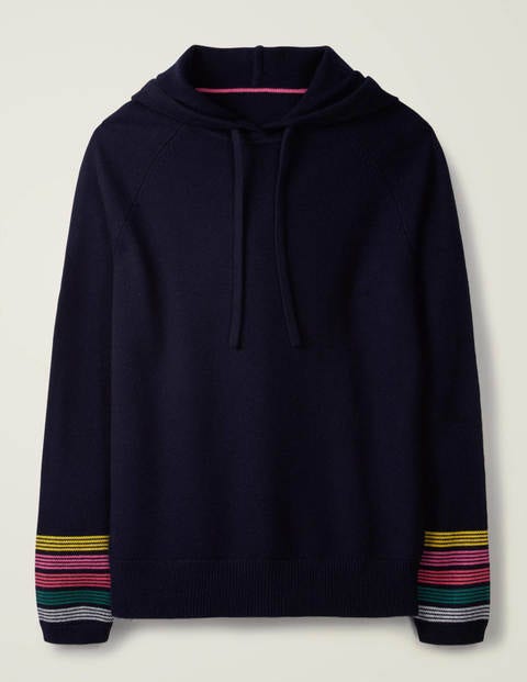 Morton Knitted Hoodie - Navy Morton Knitted Hoodie - Navy