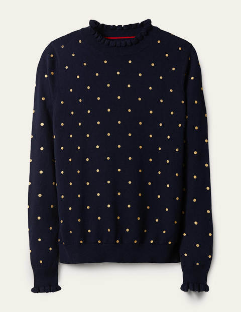 Lara Sparkle Jumper - Navy, Gold Spot Lara Sparkle Jumper - Navy, Gold Spot