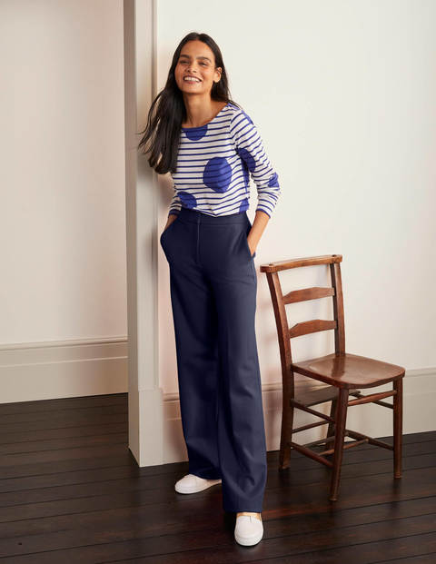 Hampshire Ponte Wideleg Pants - Navy Hampshire Ponte Wideleg Pants - Navy